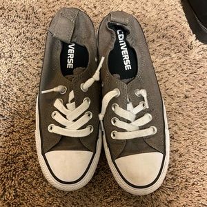 women’s grey slip on converse